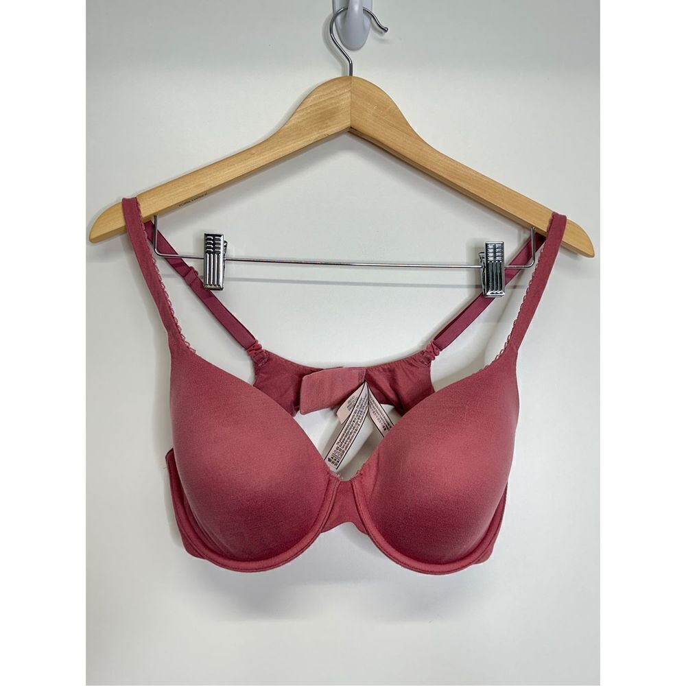 Victoria Secret Push-up Pink Rose Bra Size 34 D Adjustable Strap